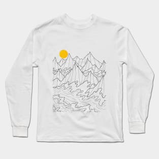 Ocean Sun cliff waves Long Sleeve T-Shirt